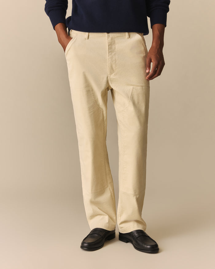 Reade Carpenter Corduroy Pant Cream Cream / 38