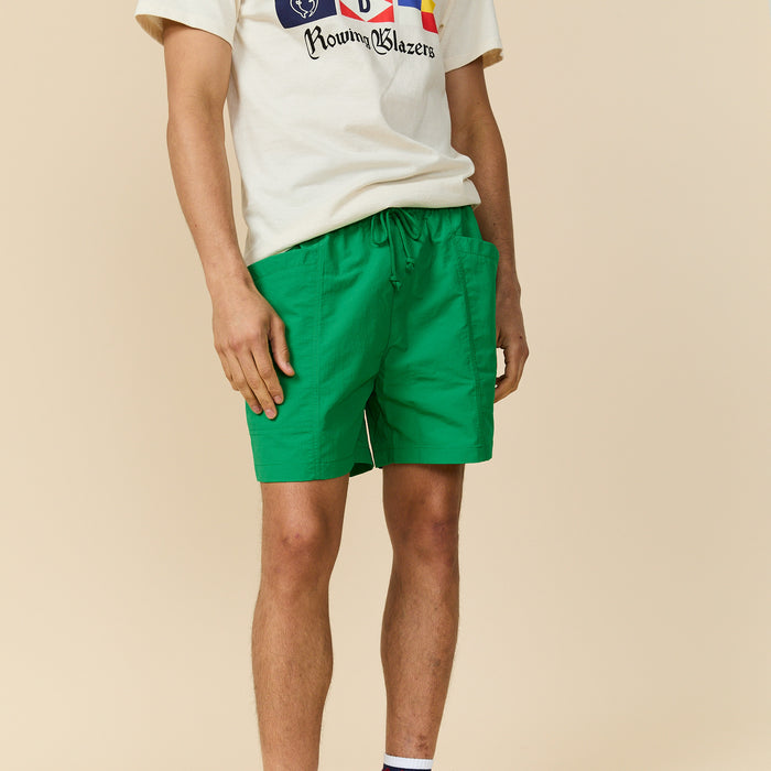 Rip Stop Nylon Draw Shorts Bright Green