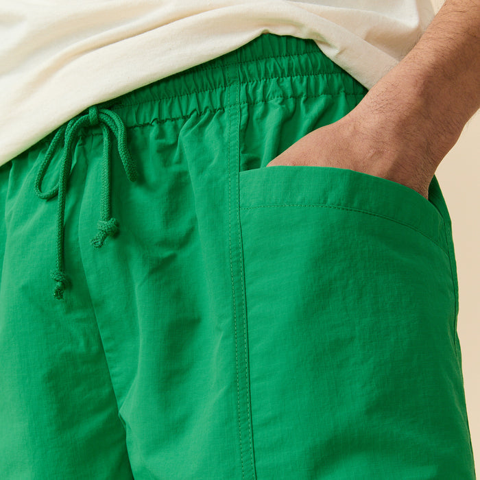 Rip Stop Nylon Draw Shorts Bright Green