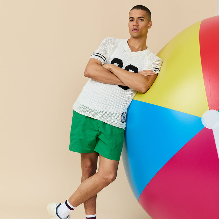 Rip Stop Nylon Draw Shorts Bright Green