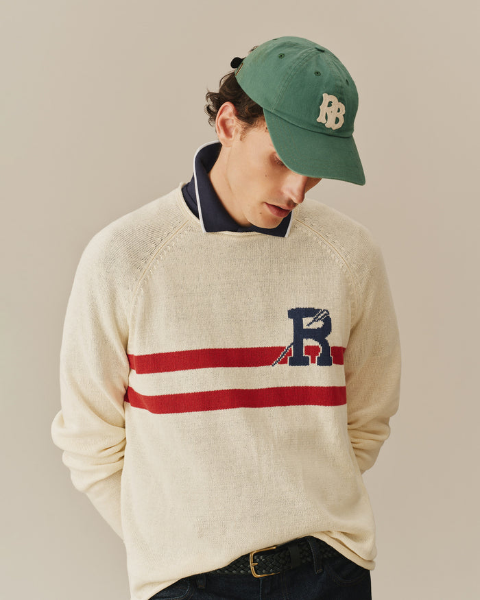 Roll Edge Oar Sweater Cream