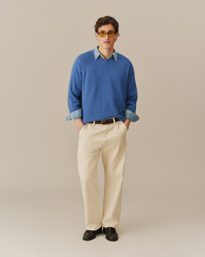 Roll Edge Sweater Blue