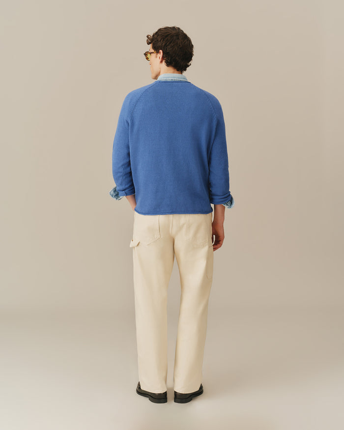 Roll Edge Sweater Blue