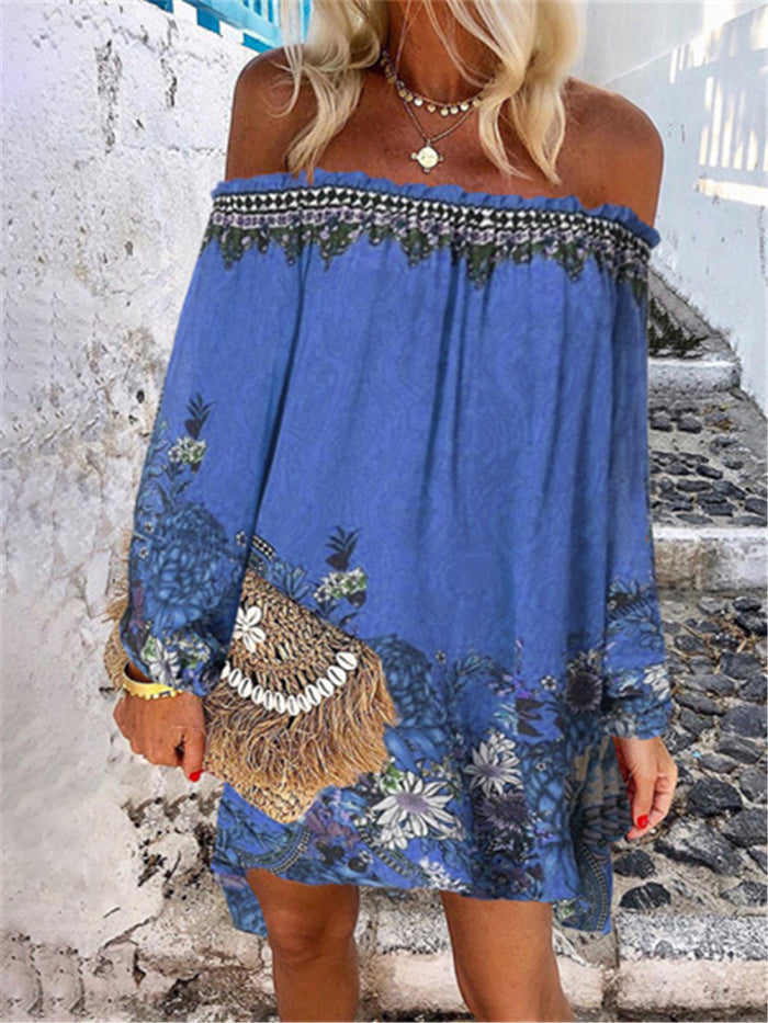 Romantic Idyllic Bohemian Vintage Floral Dress