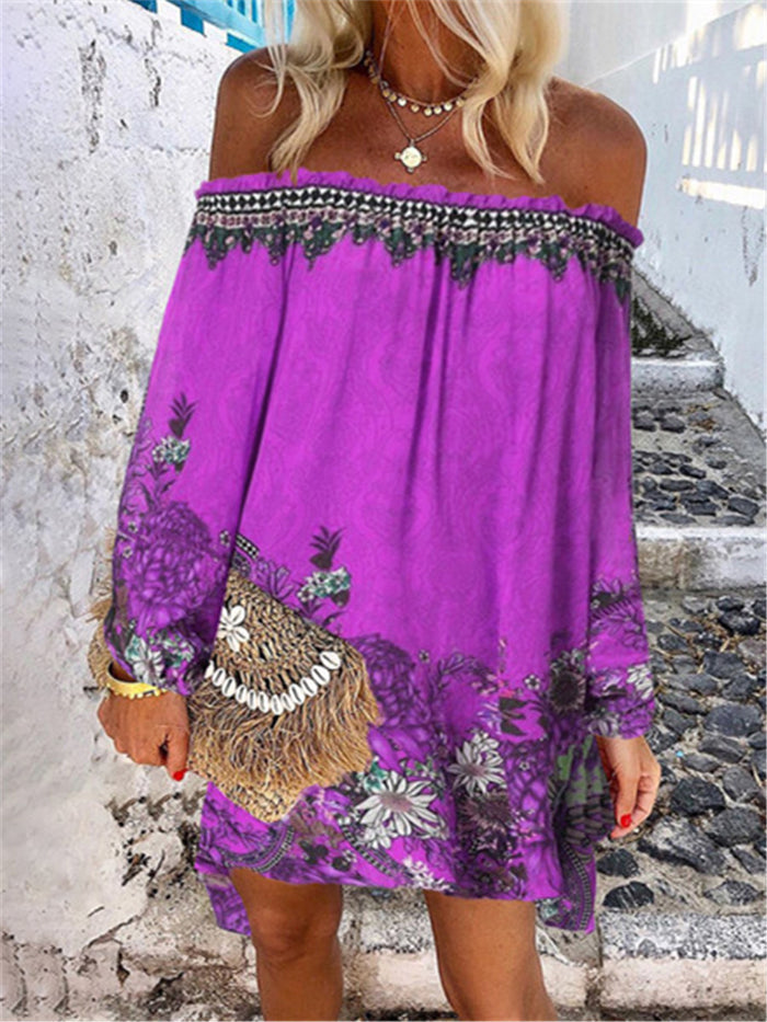 Romantic Idyllic Bohemian Vintage Floral Dress