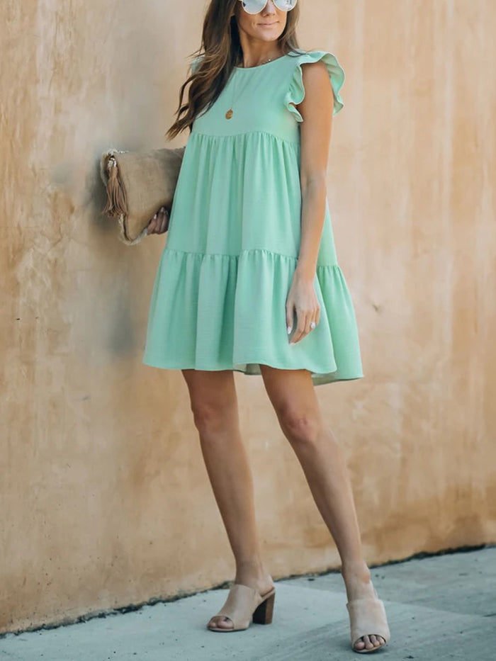 Romantic Sweet Simple Casual Loose Mini Dress