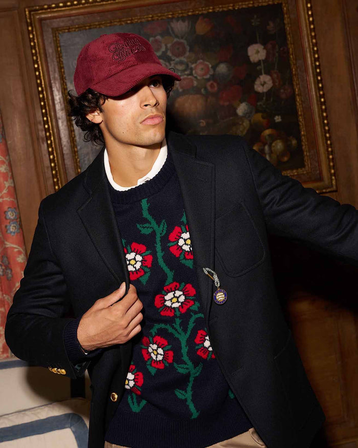 Roses Sweater Navy Multi
