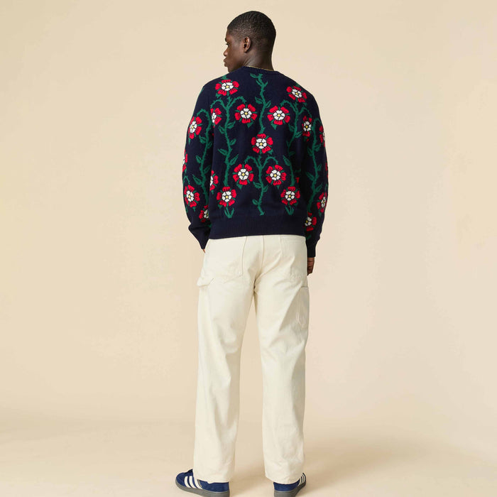 Roses Sweater Navy Multi