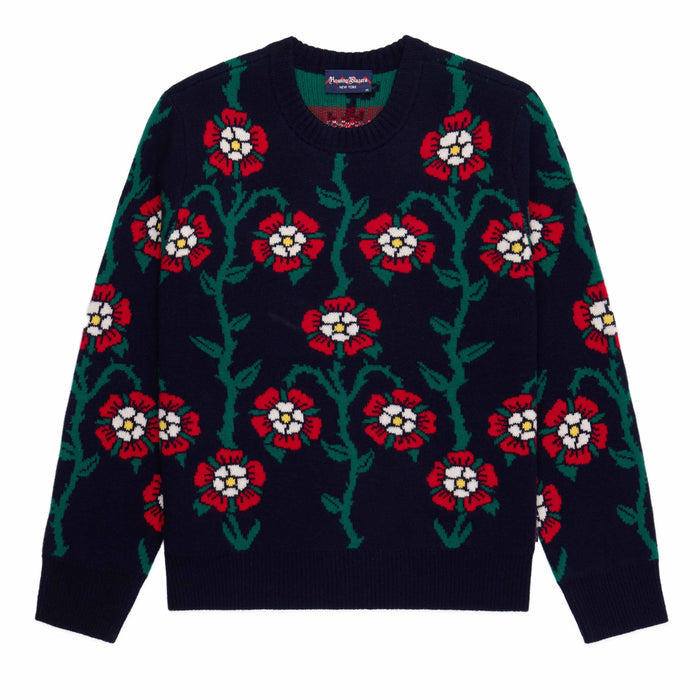 Roses Sweater Navy Multi
