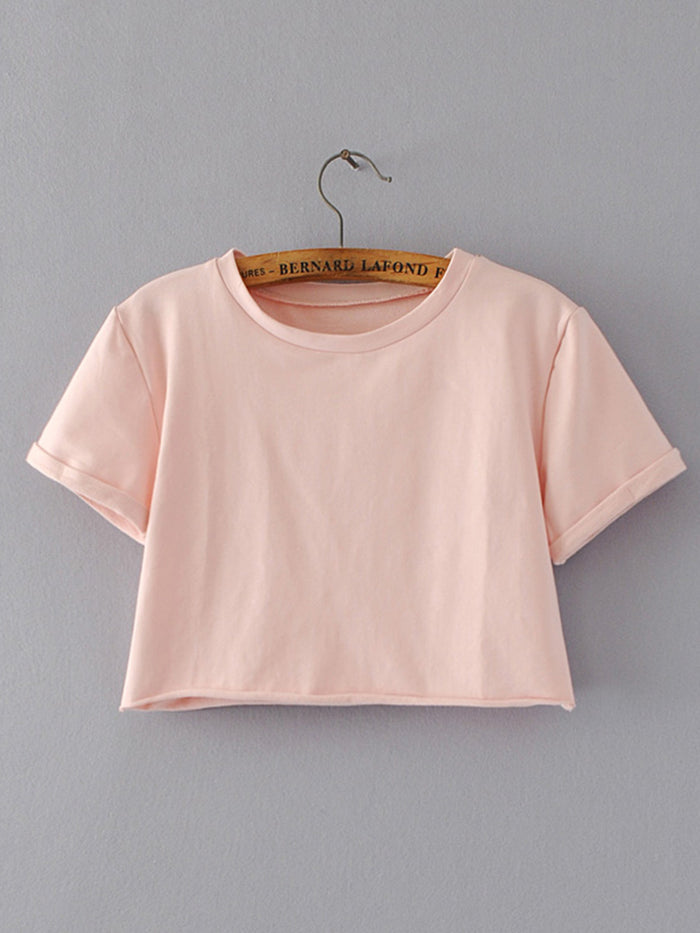 Round Neck Casual Short Sleeve Sleeve Shorts Suit