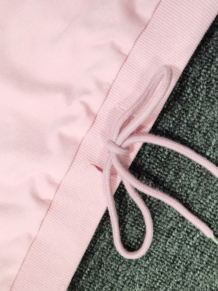Round Neck Casual Shorts Suit