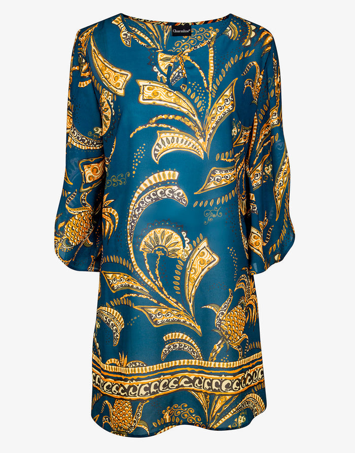 Satin Fruits Tunic - Ocean Pineapple - Simply Beach UK