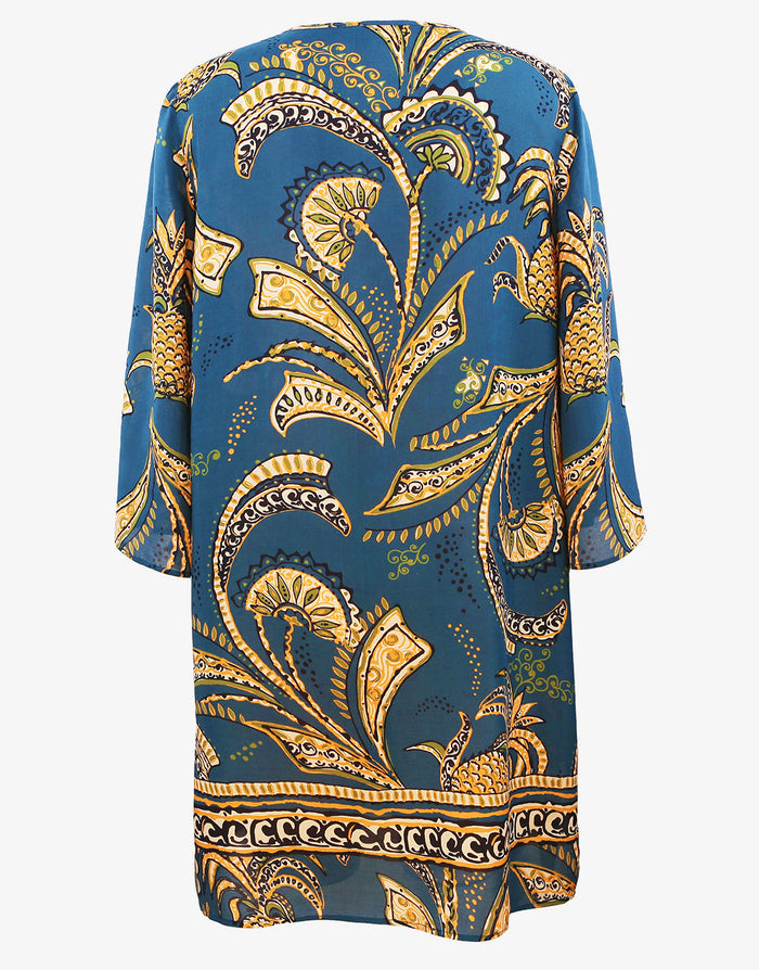 Satin Fruits Tunic - Ocean Pineapple - Simply Beach UK