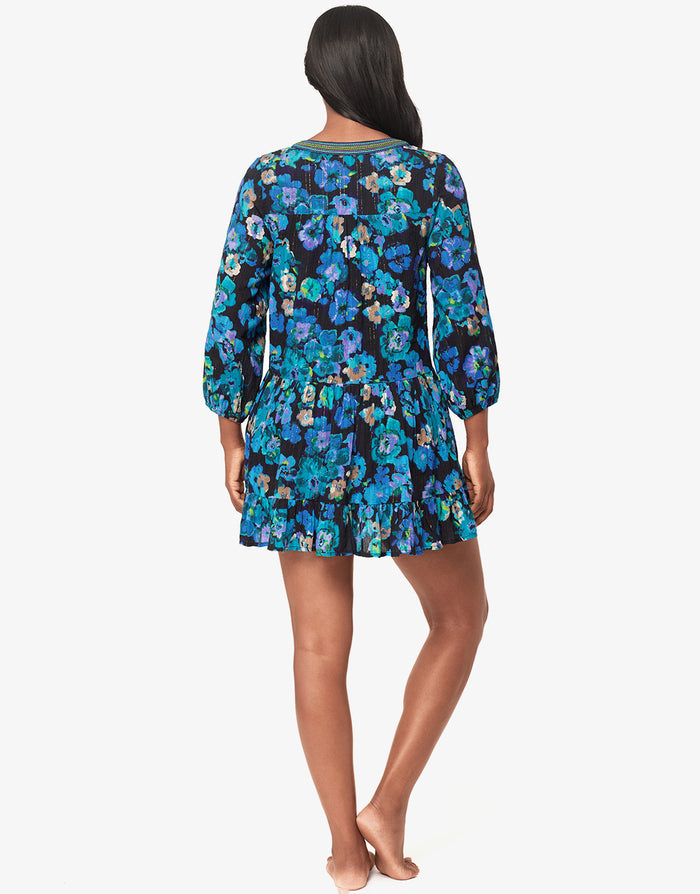 Secret Garden Beach Dress - Black/Multi