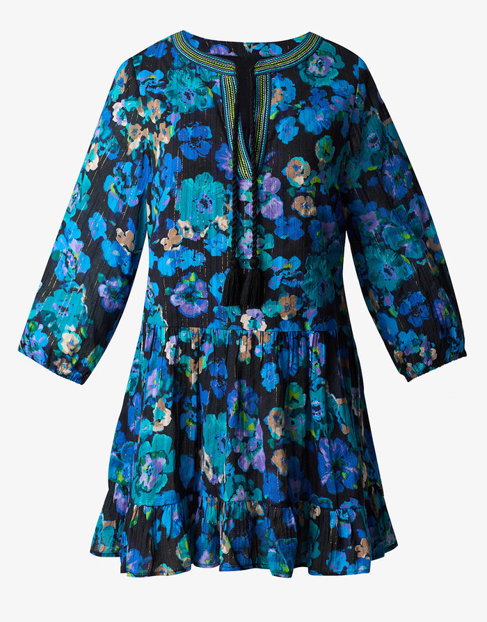 Secret Garden Beach Dress - Black/Multi