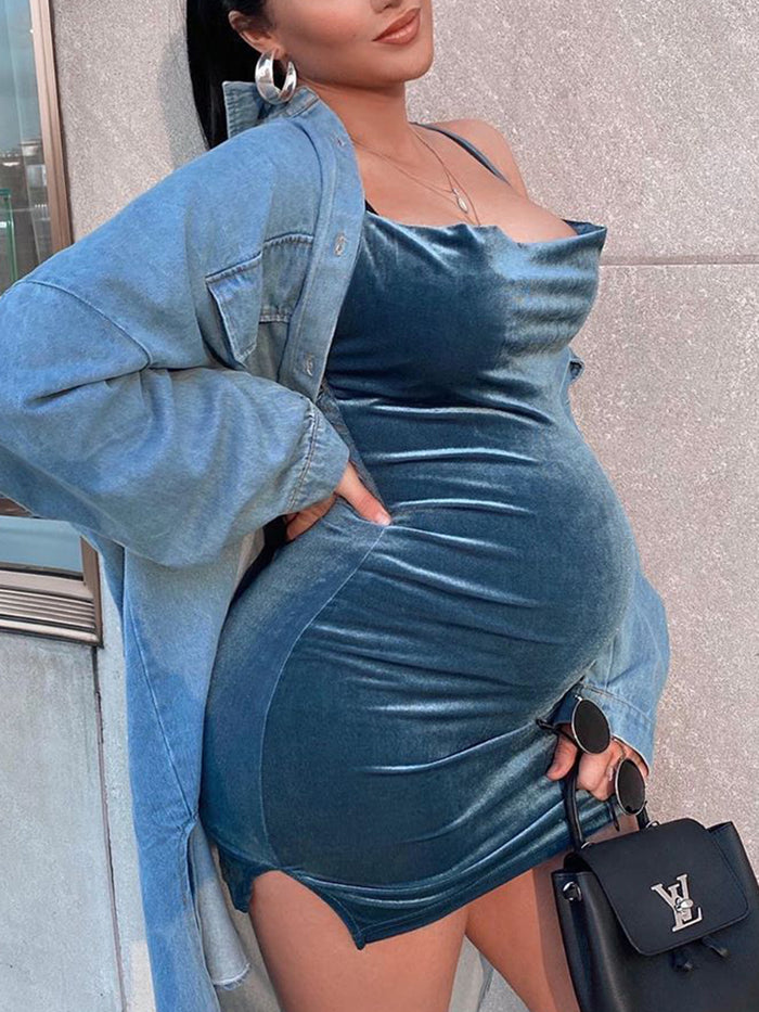 Sexy Sleeveless Sleeveless Maternity Dress