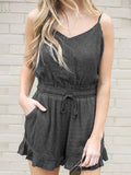 Sexy Sling Dot Jumpsuit Ruffled Romper