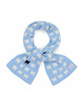 Sheep Cotton Scarf Blue