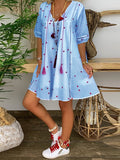 Short Sleeve Loose Casual Dress