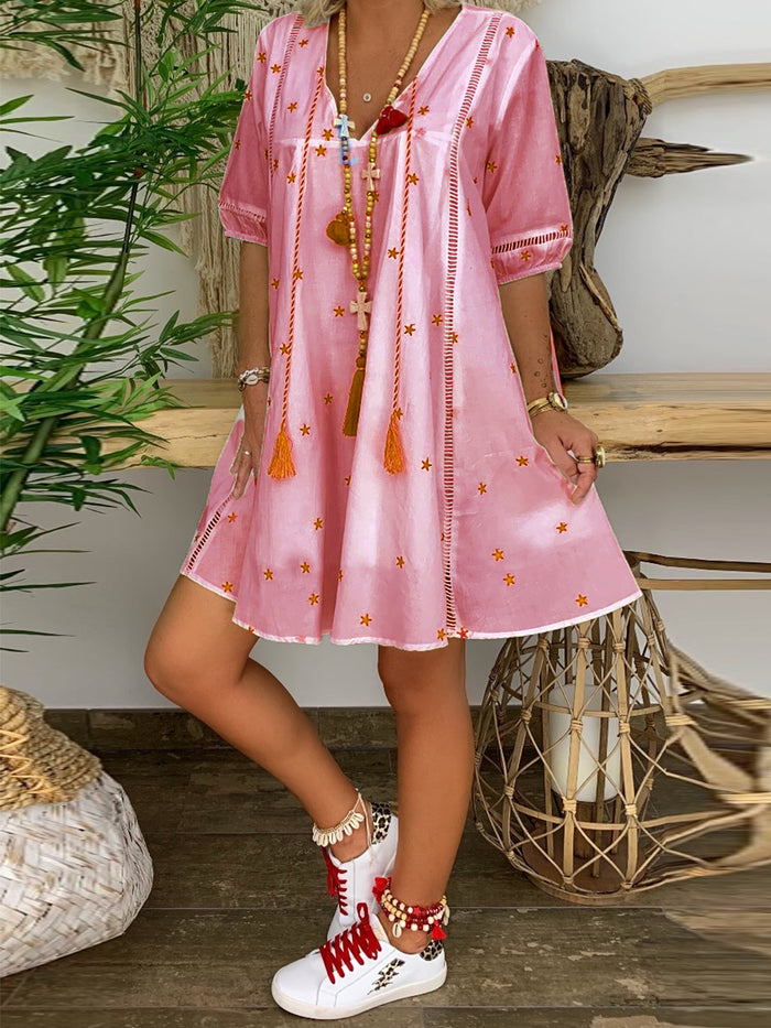 Short Sleeve Loose Casual Dress
