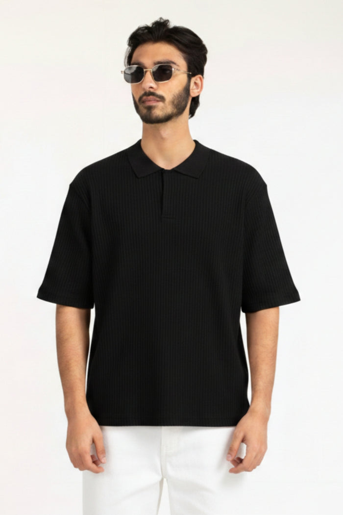 Short Sleeves Polo Shirt - Black