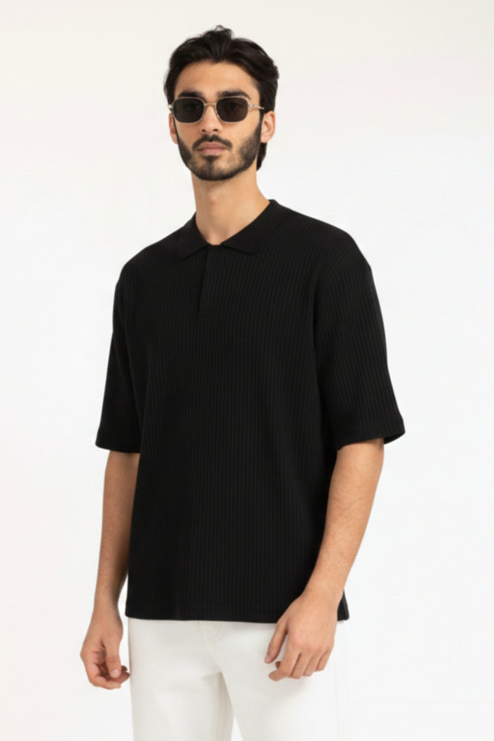 Short Sleeves Polo Shirt - Black