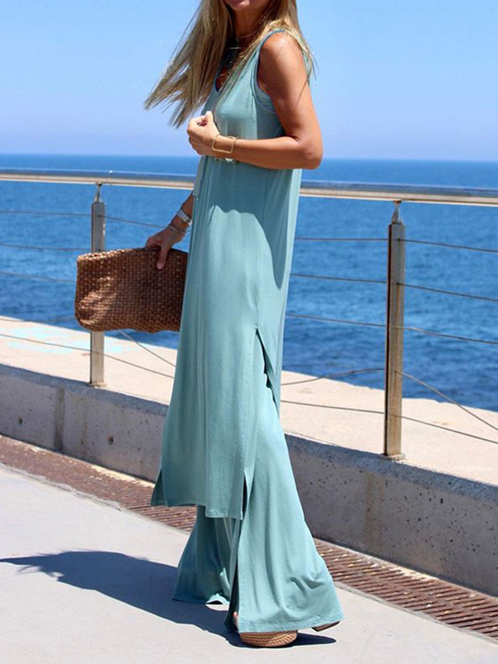 Simple Casual Solid Color Loose Wild Three-piece Suit