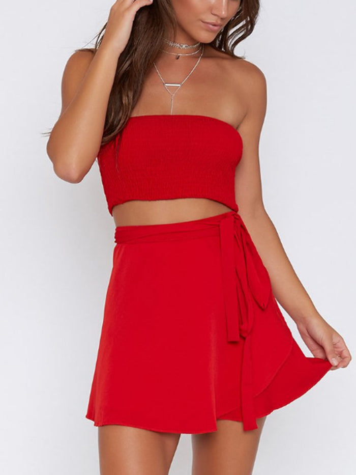 Sleeveless Casual Shorts Suit