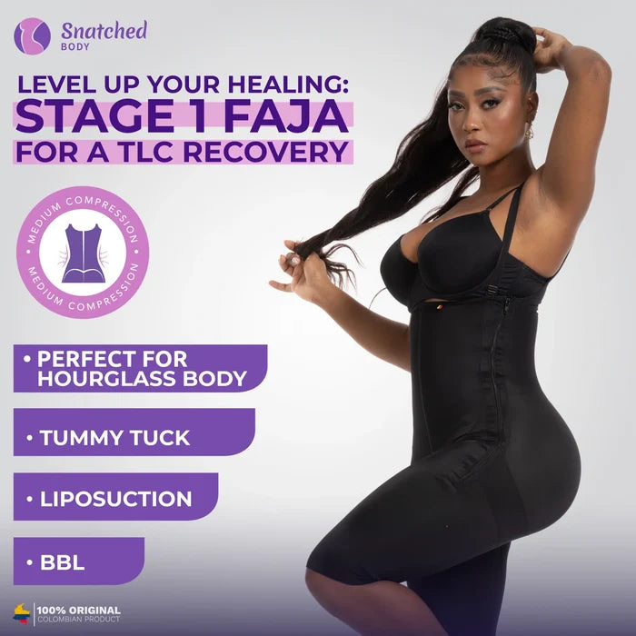 Snatched Body Post Surgery BBL Stage 1 Faja for Guitar Body Shapes