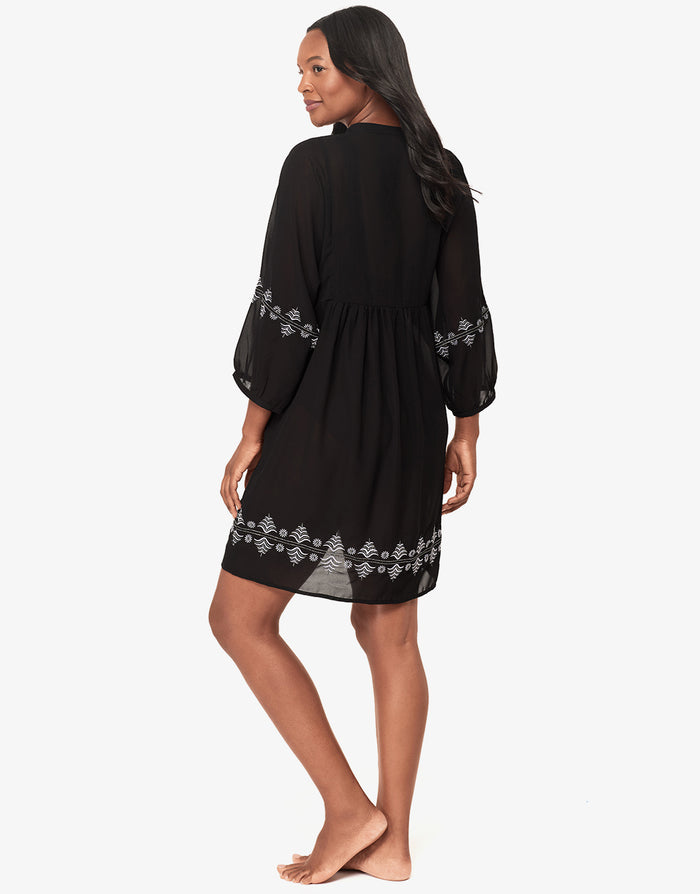 Solid Beach Dress - Black