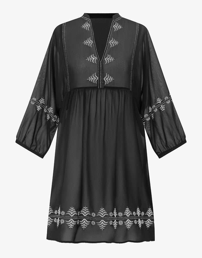 Solid Beach Dress - Black