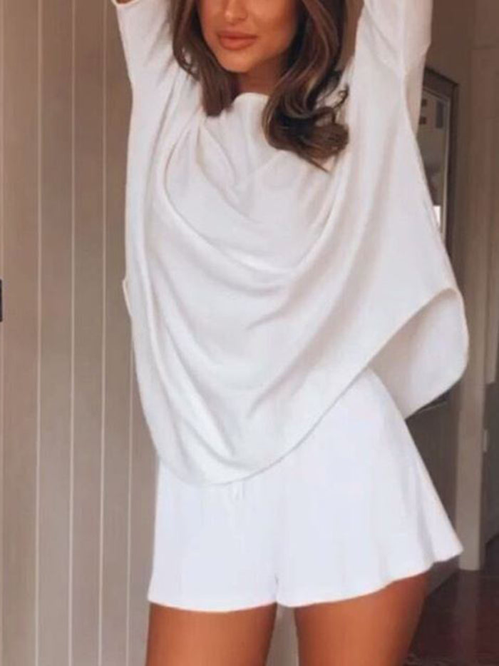 Solid Color 3/4 Sleeve Set