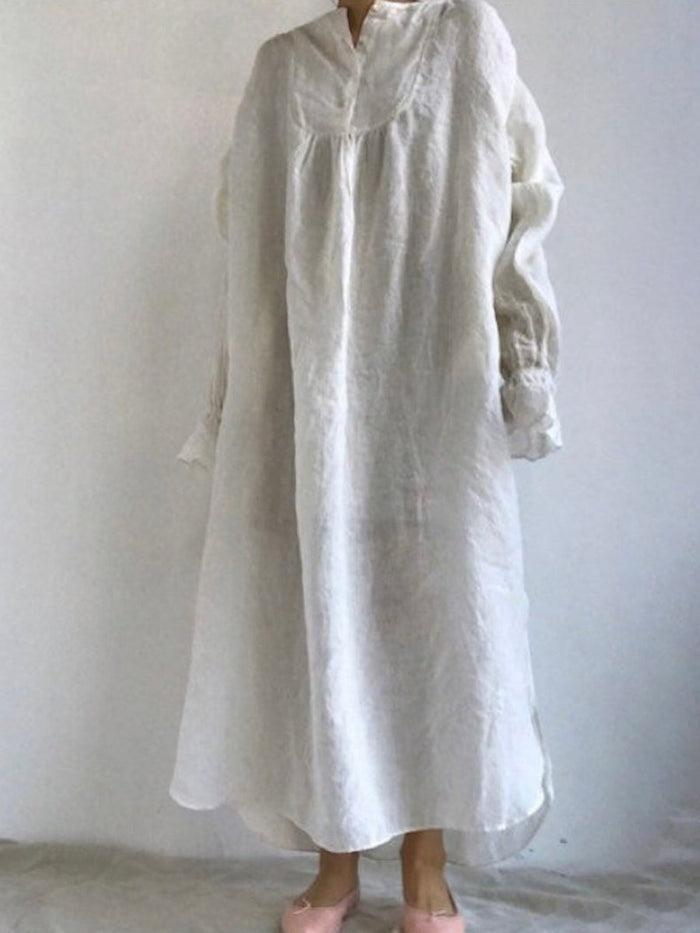Solid Color Loose Wild Fashion Dress