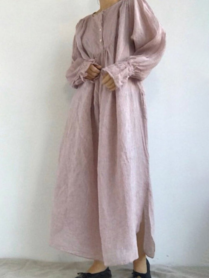 Solid Color Loose Wild Fashion Dress