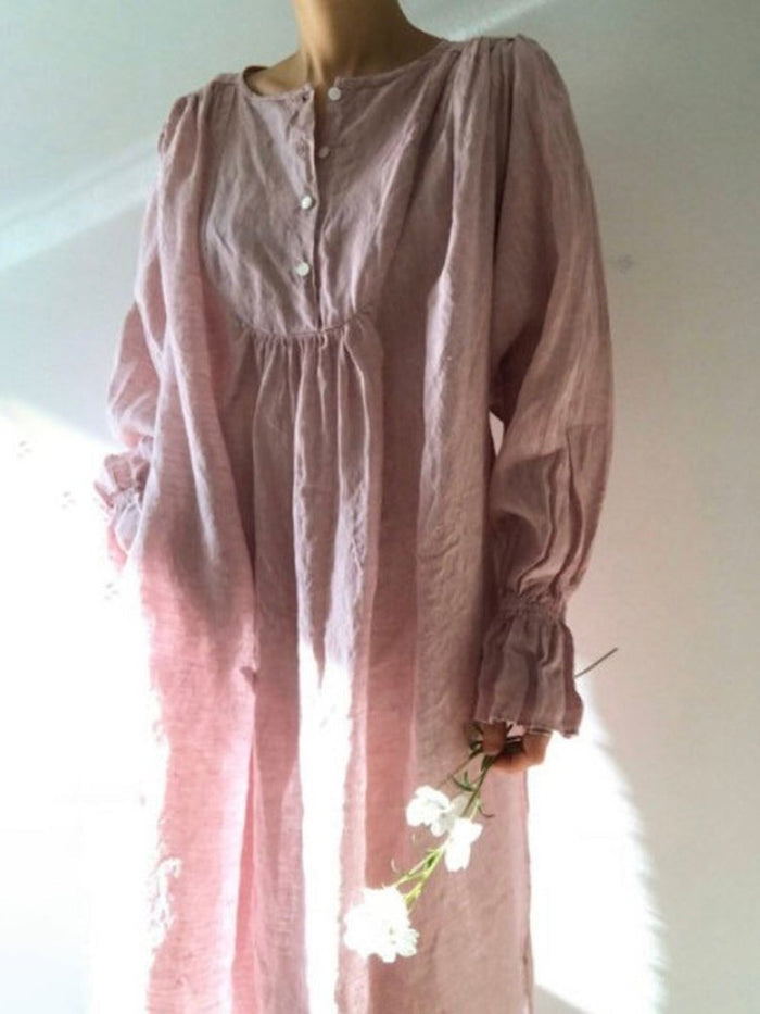 Solid Color Loose Wild Fashion Dress