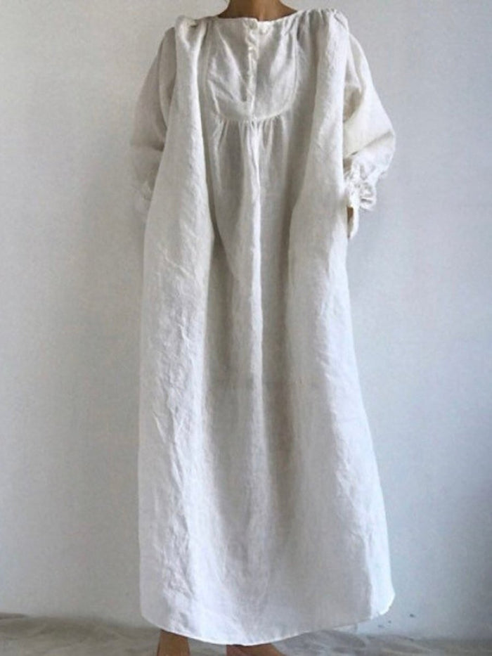 Solid Color Loose Wild Fashion Dress