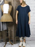Solid Color Pocket Dress