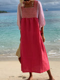 Square Neck Solid Long Dress
