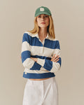 Striped Rugby Blue White Stripe