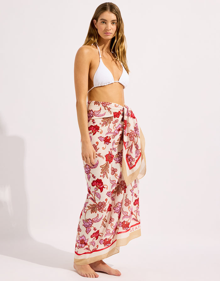 Seafolly Summer Chintz Sarong - Ecru - Simply Beach UK