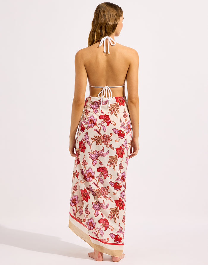 Seafolly Summer Chintz Sarong - Ecru - Simply Beach UK