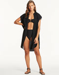 Sunset Sleeveless Cover Up - Black - Simply Beach UK