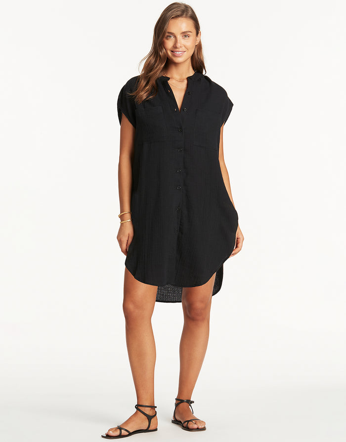 Sunset Sleeveless Cover Up - Black - Simply Beach UK