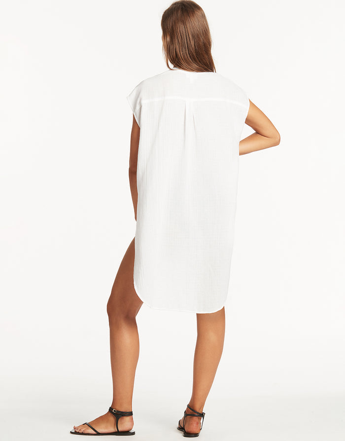 Sunset Sleeveless Cover Up - White - Simply Beach UK