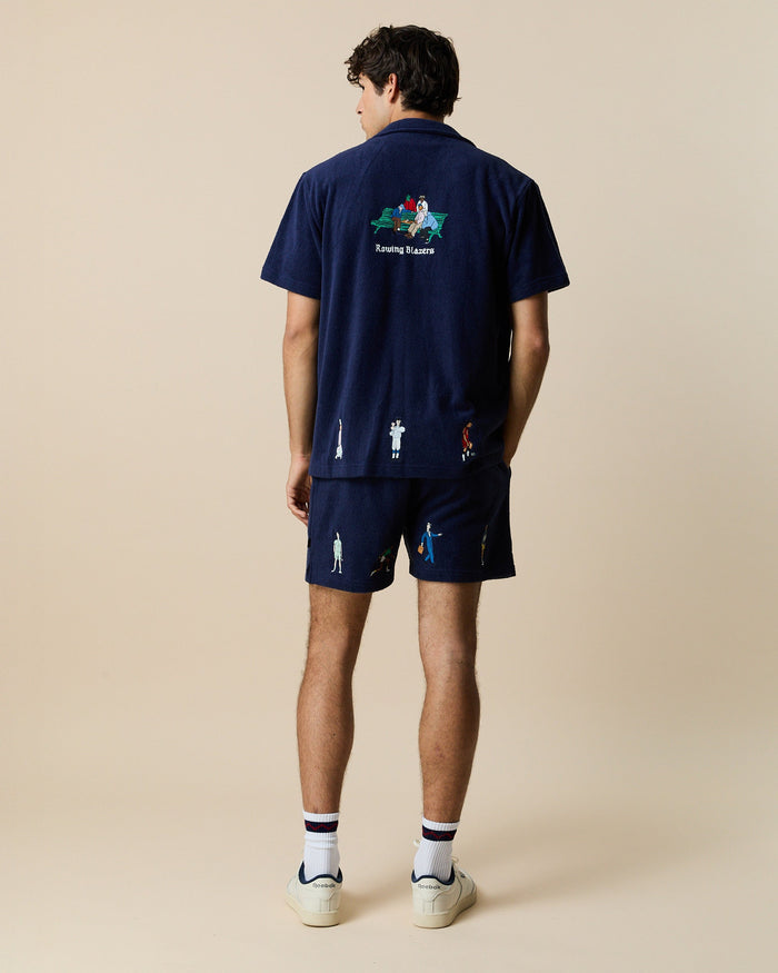 Terry Pull On Shorts Evening Blue