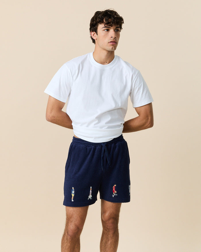 Terry Pull On Shorts Evening Blue