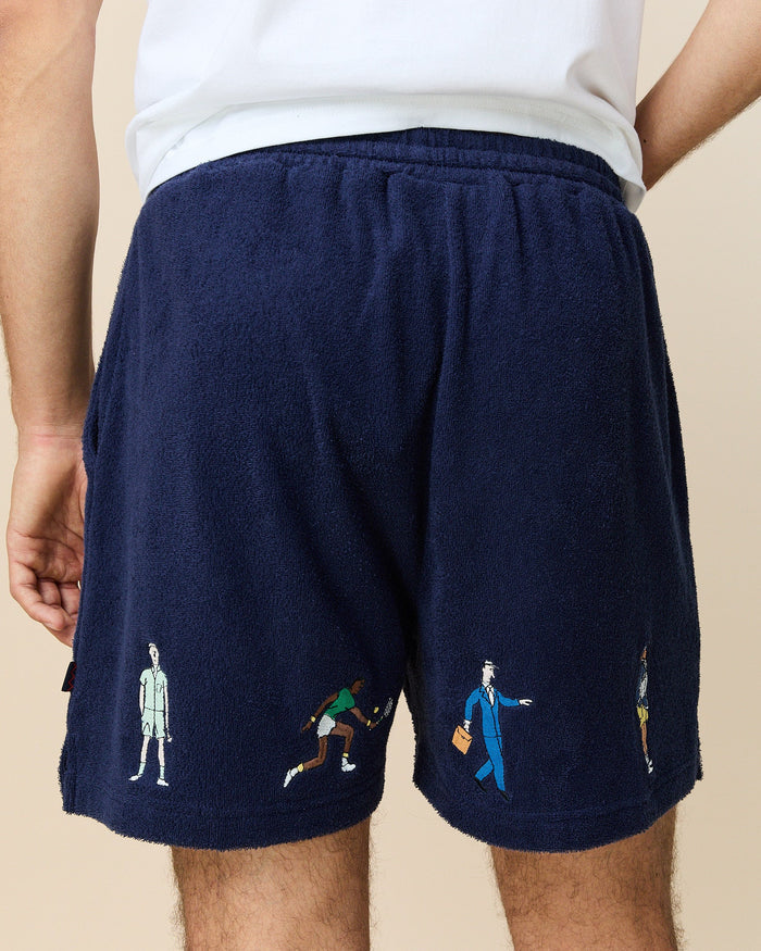 Terry Pull On Shorts Evening Blue
