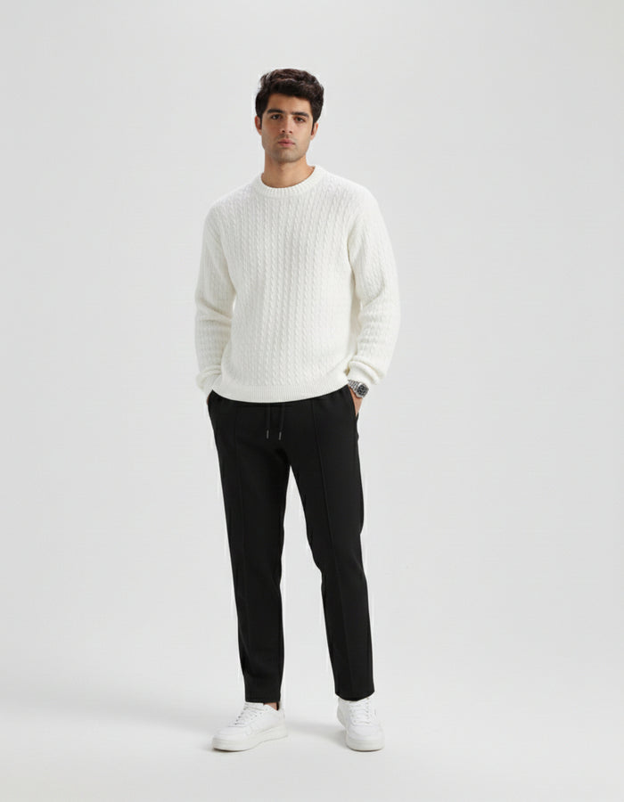 TERRY TROUSER BLACK STRAIGHT FIT