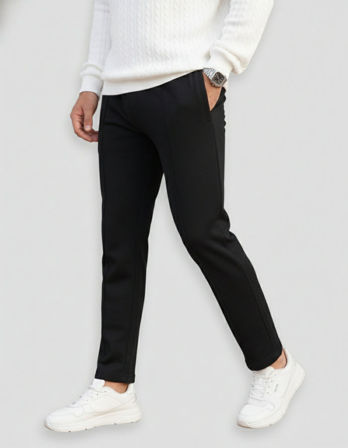 TERRY TROUSER BLACK STRAIGHT FIT
