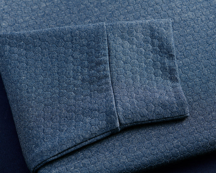 The Ellison Hoodie: Heathered Pacific Blue
